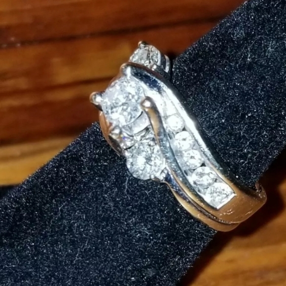 Engagemet Wedding Ring Set 1.2 Carat Dimond 💎 Size 7 - Picture 5 of 8